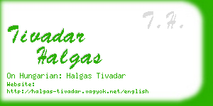 tivadar halgas business card